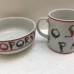 Williamsburg Andrea Sadek Childs Bowl & Cup Hotch-Potch Alphabet Kitchen…